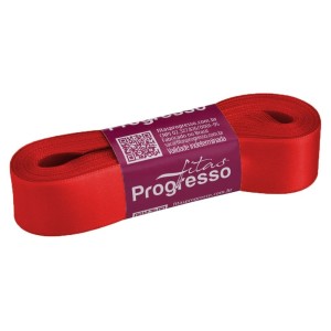 Fita de Cetim n.5 1354 - Vermelho Tomate Progresso