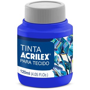 Tinta para Tecido 120ml - Azul Turquesa 501 Acrilex