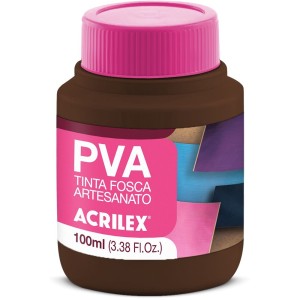 Tinta PVA Fosca 100ml - Marrom Escuro 526 Acrilex