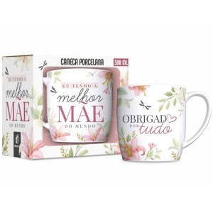 Caneca Porcelana Urban 300ml - Melhor Mãe do Mundo Brasfoot