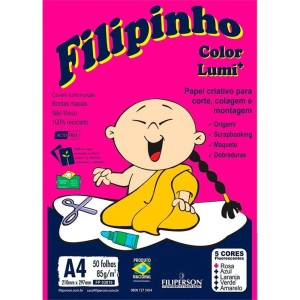 Bloco Criativo A4 Lumi 85g 50fls Filipinho