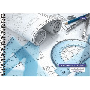 Caderno de Cartografia Milimetrado 60 Folhas Foroni
