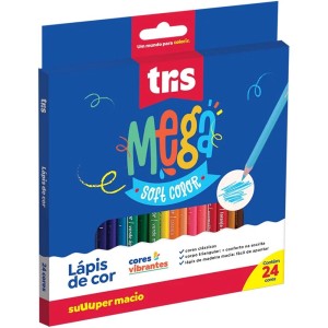 Lápis de Cor 24 Cores Triangular Mega Soft Color Tris
