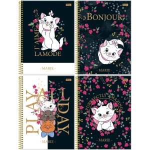 Caderno 1 Matéria Marie Disney 80 Folhas Foroni