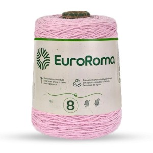Barbante N.8 510 - Rosa Bebê 600g EuroRoma