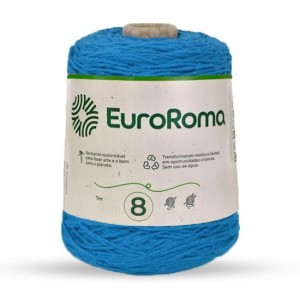Barbante N.8 901 - Azul Piscina 600g EuroRoma