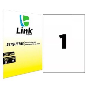 Etiqueta Adesiva Branca A4 - 210,0mm x 297,0mm (1 Etiqueta) 25 Folhas 9001-1 Link