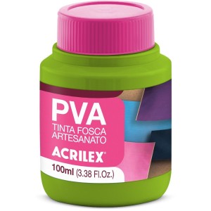 Tinta PVA Fosca 100ml - Verde Maçã 802 Acrilex