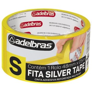 Fita Silver Tape 48mm x 5m Amarela Adelbras