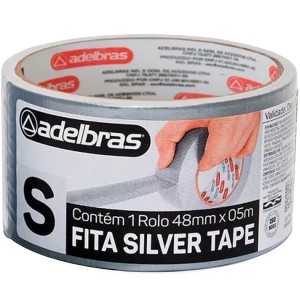 Fita Silver Tape 48mm x 5m Prata Adelbras