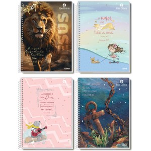 Caderno 10 Matérias Pão Diário Teen 160 Folhas Credeal