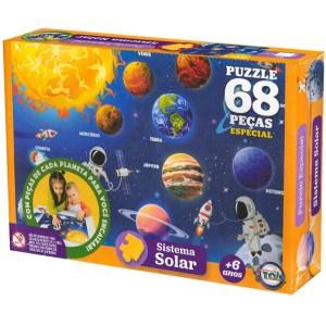 Quebra-Cabeça - Sistema Solar 68 Peças 12220 Toia Brinquedos