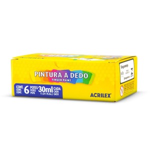Pintura a Dedo 6 Cores 30ml Acrilex