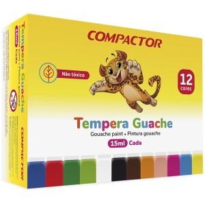 Tempera Guache 12 Cores Compactor