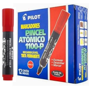 Pincel Atômico 1100-P Vermelho c/12 Pilot