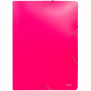Pasta com Elástico A4 Neon Rosa A02N-RS Plascony