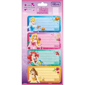 Etiqueta Adesiva Escolar - Princesas c/8 Tilibra