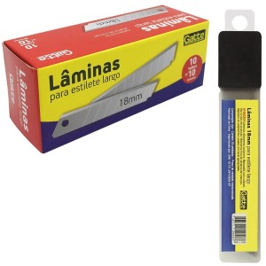 Lâmina para Estilete Largo 18mm c/100 Gatte