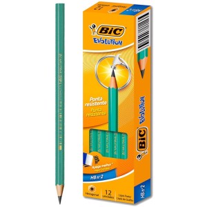 Lápis Preto N2 Evolution Sextavado HB c/12 Bic