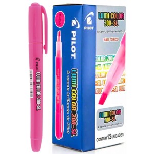 Marca Texto Lumi Color - Rosa c/12 Pilot