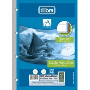 Refil para Fichário Colorido Academie Tiliflex 96fls Tilibra