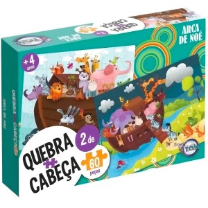 Quebra-Cabeça - Arca de Noé 60 Peças 12156 Toia Brinquedos