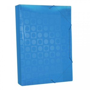 Pasta com Elástico 40mm Decorada Azul 304AZ DAC