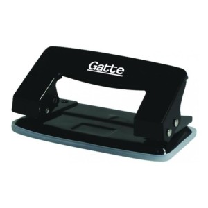 Perfurador de Papel 2 Furos Preto para 12 Folhas 11105 Gatte