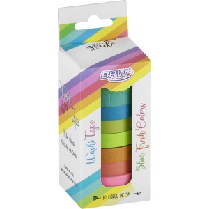 Fita Adesiva Washi Tape - Fresh Colors 7,5mm x 5m BRW