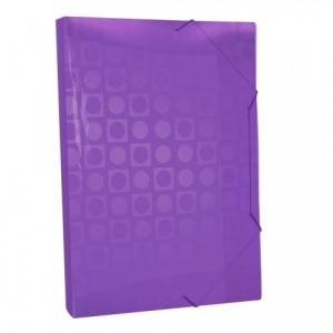 Pasta com Elástico 20mm Decorada Lilás 302LI DAC